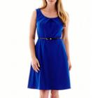 Alyx Sleeveless Belted Bi-stretch Dress - Plus