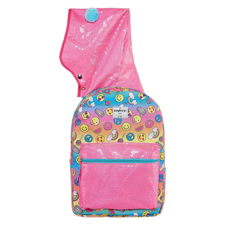 Rainbow Hooded Backpack