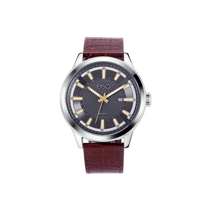 Esquire Esq Mens Brown Strap Watch-37esq017301a