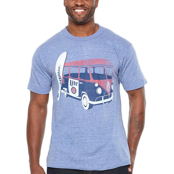 Miller Lite Surfboard Short Sleeve Graphic T-shirt-big And Tall