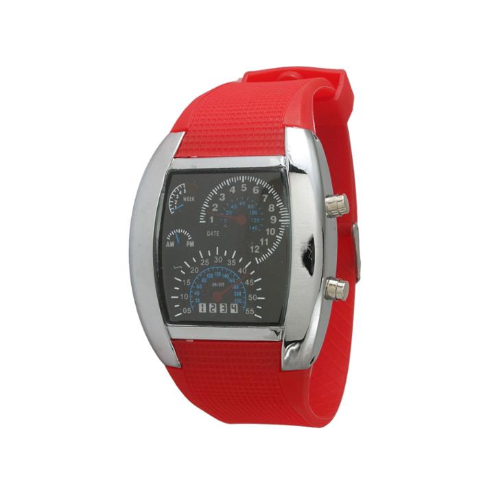 Olivia Pratt Mens Red Silicone Digital Watch 8144red