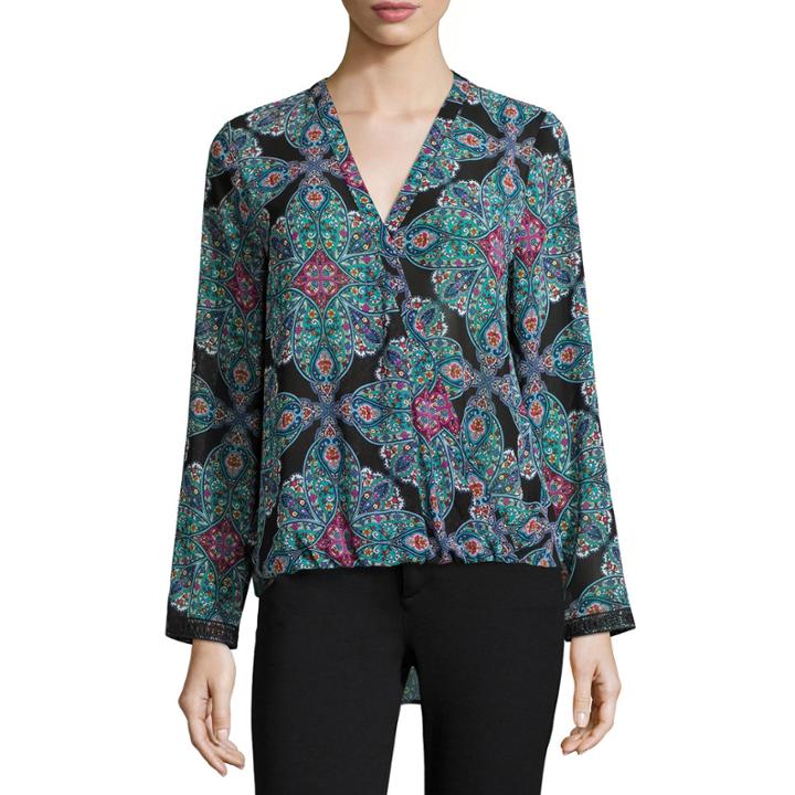 Nicole By Nicole Miller Long-sleeve Surplus Top
