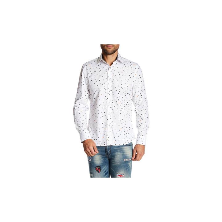 Tr Premium Multi Color Polka Dot Slim Fit Dress Shirts