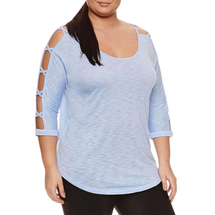 Xersion 3/4 Sleeve T-shirt-plus