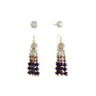 Liz Claiborne Womens 2 Pair Purple Jewelry Set