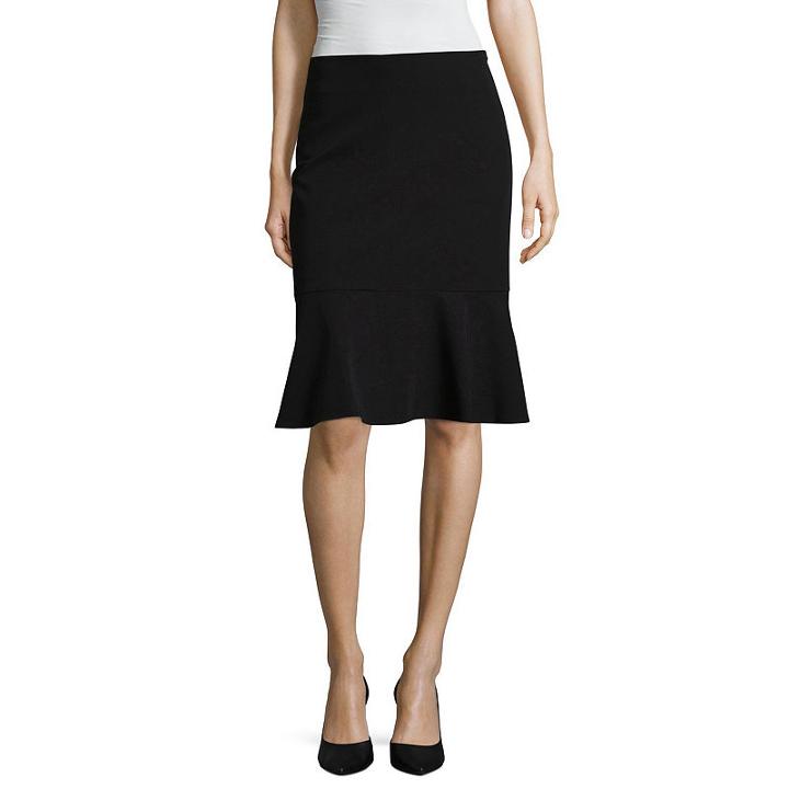 Worthington Suiting Flounce Skirt - Tall