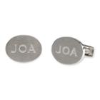 Personalized Oval Stainless Steel Cuff Links