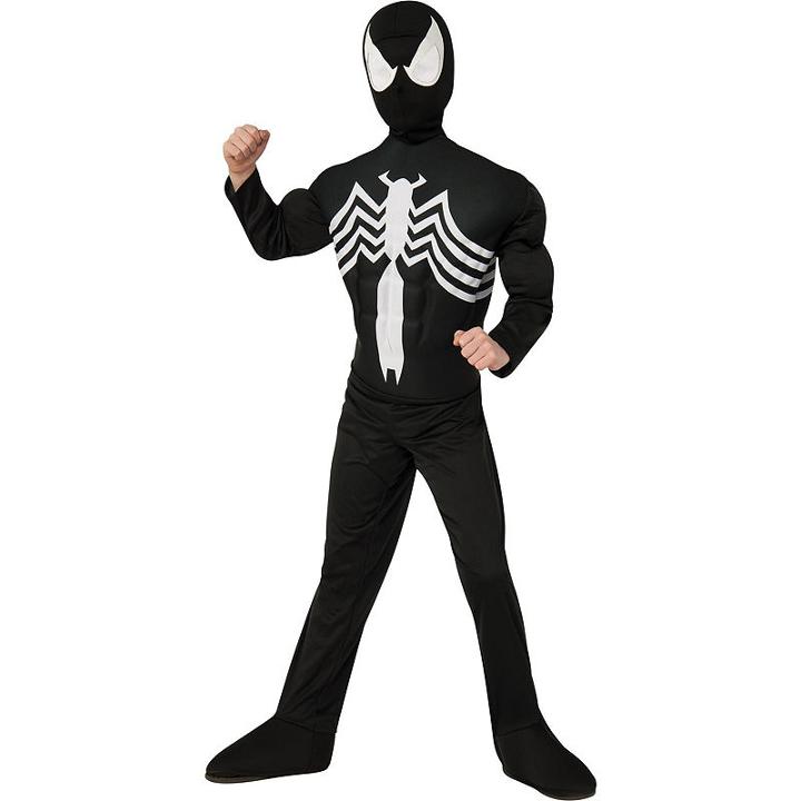 Black Spider-man Muscle Chest Child Costume