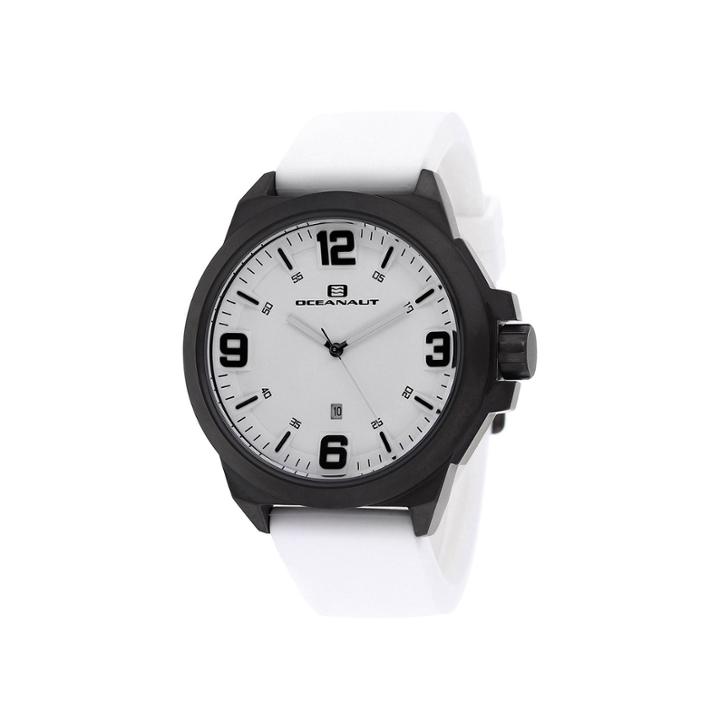 Oceanaut Mens Armada White Rubber Strap Watch