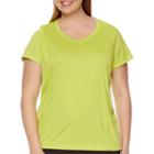 Made For Life&trade; Short-sleeve V-neck Mesh Tee - Plus