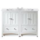 48-in. W Floor Mount White Vanity Set For 3h4-in. Drilling