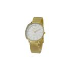 Geneva Platinum Womens Gold Tone Strap Watch-1528
