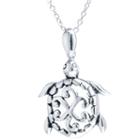 Silver Treasures Womens Pendant Necklace