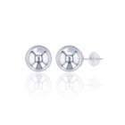 14k White Gold 7mm Stud Earrings