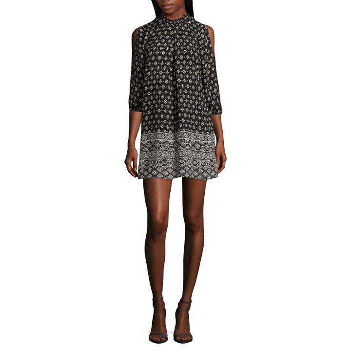 Speechless 3/4 Sleeve Bordered Shift Dress-juniors