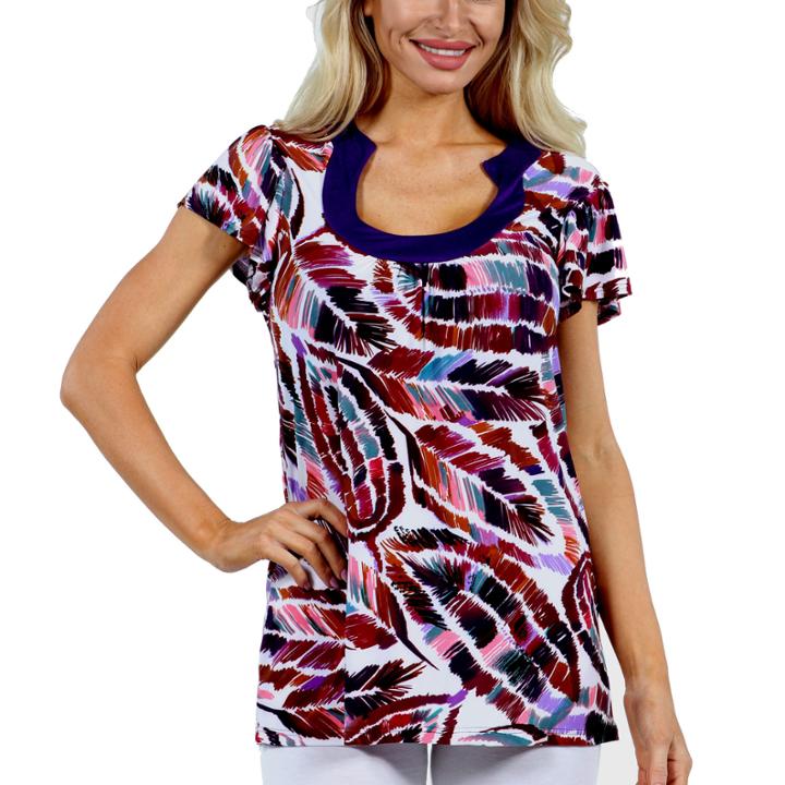 24/7 Comfort Apparel Summer Trails Tunic Top