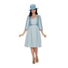 Giovanna Collection Women's Silk Wool A-line 2-piece Bolero Jacket + Dress - Plus