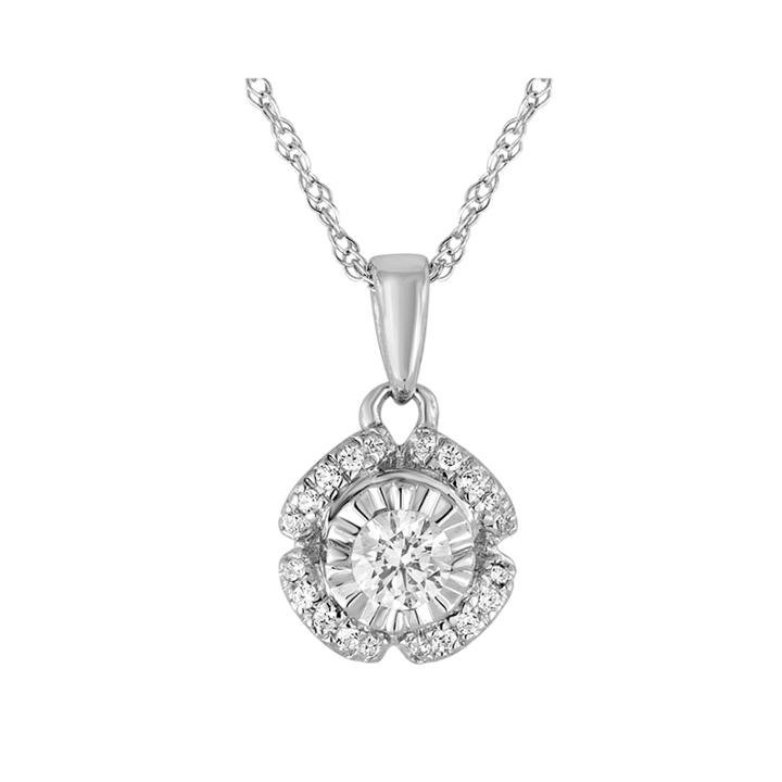 1/5 Ct. T.w. Diamond 10k White Gold Pendant