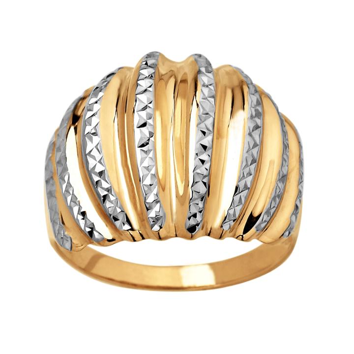 Womens Two Tone 10k Gold Band