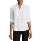 By & By Long Sleeve Star Blouse-juniors