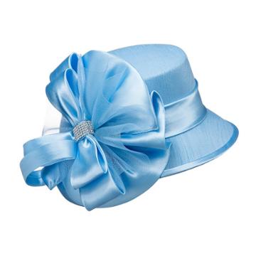 Giovanna Signature Women's Fabric Covered Hat With Big Satin Flower