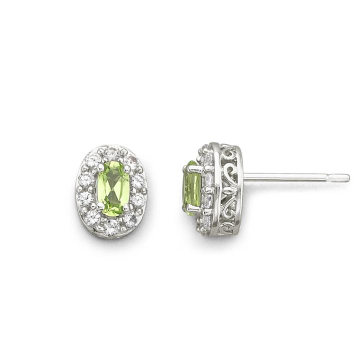 Birthstone Genuine Peridot Earrings