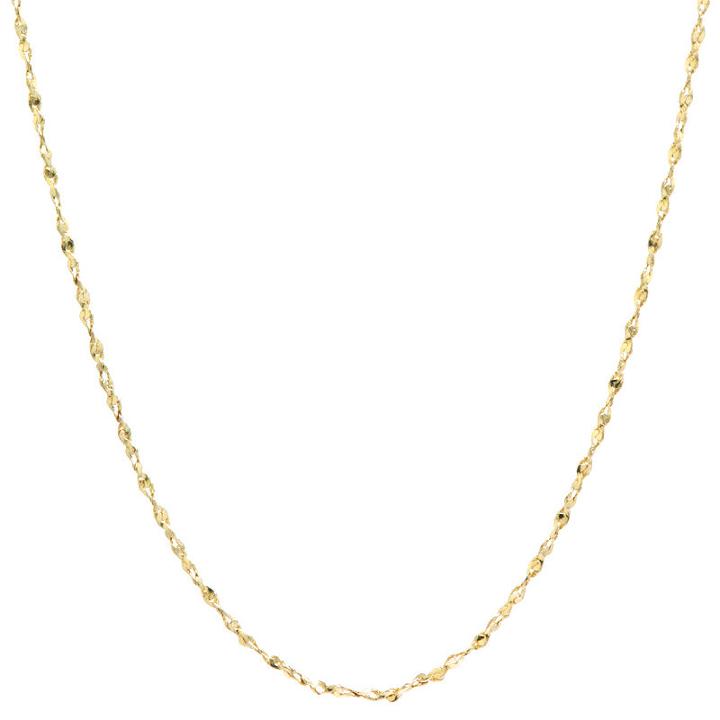 Silver Reflections Gold Over Brass 20 Inch Chain Necklace
