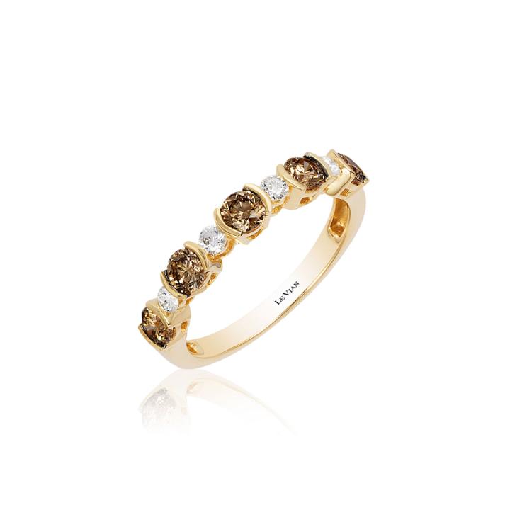 Grand Sample Sale By Le Vian 7/8 Ct. T.w. Vanilla Diamonds & Chocolate Diamonds In 14k Honey Gold Ring