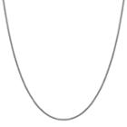 14k White Gold Hollow Box 16 Inch Chain Necklace