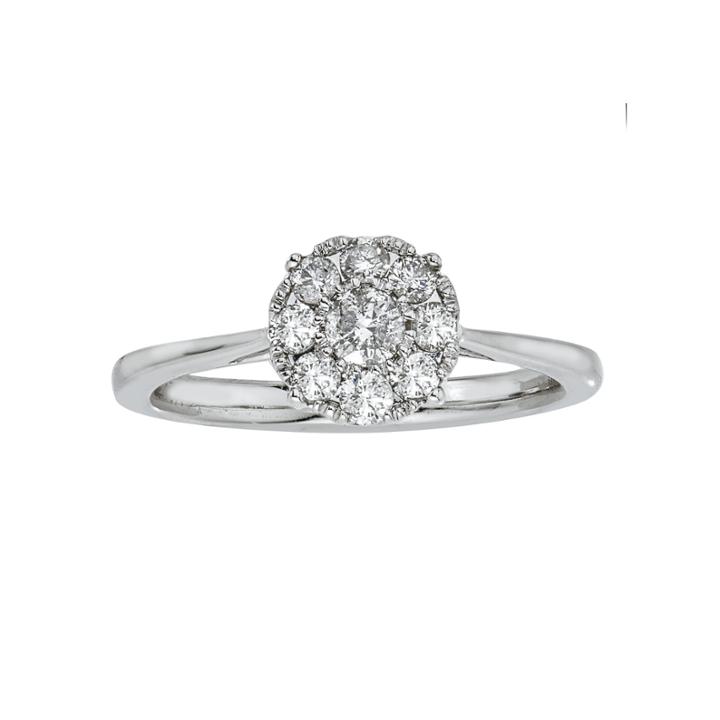 10k White Gold 1/2cttw Diamond Ring