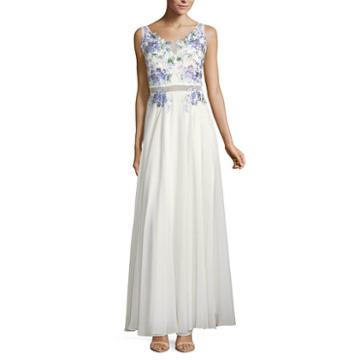 B. Darlin Sleeveless Embroidered Evening Gown-juniors