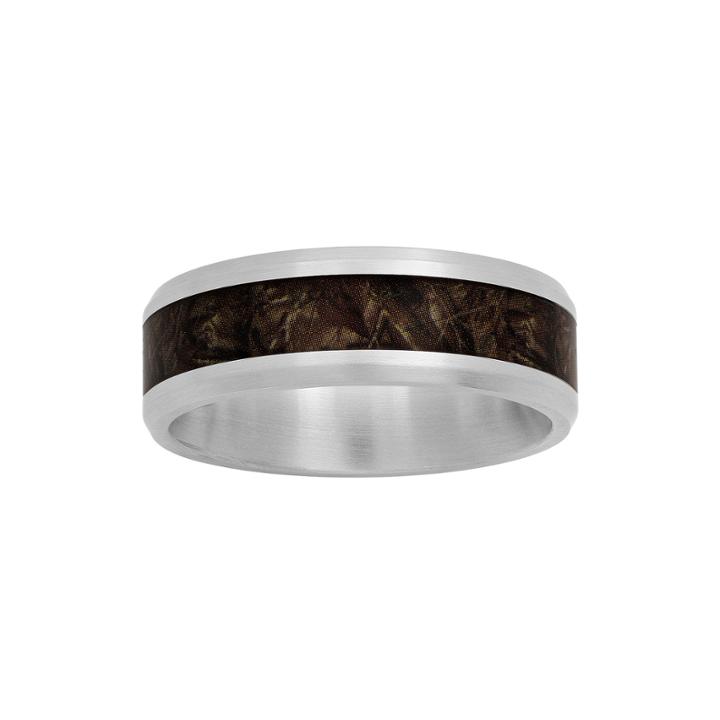Mens Stainless Steel 8mm Wedding Band