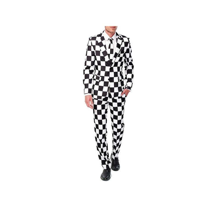 Suitmeister Men's Checked Black White - Slim Fit