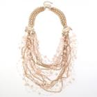 Bijoux Bar Womens Pink Collar Necklace