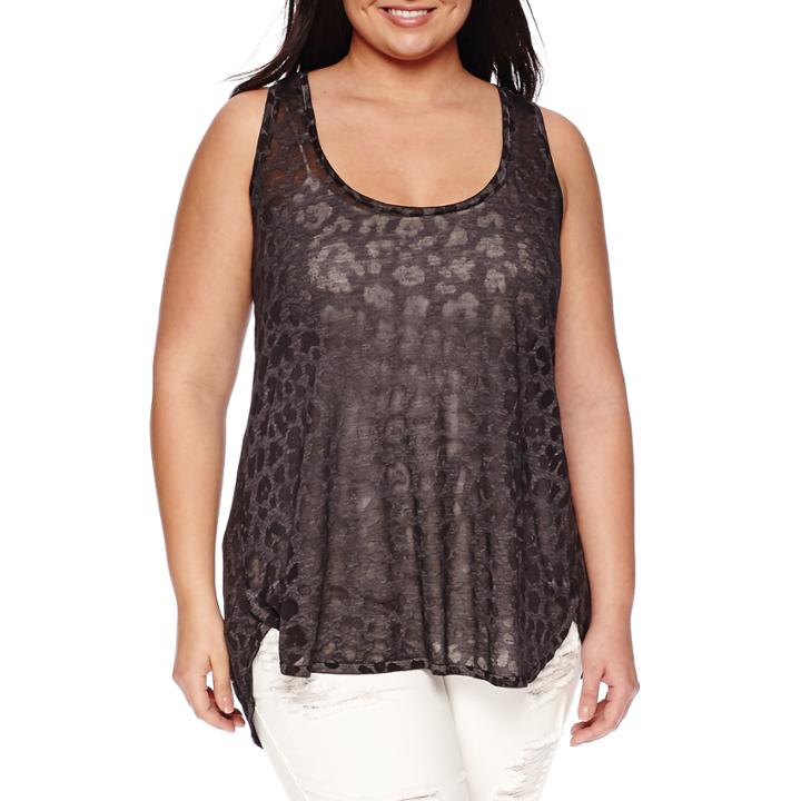 A.n.a Printed Racerback Tank Top - Plus