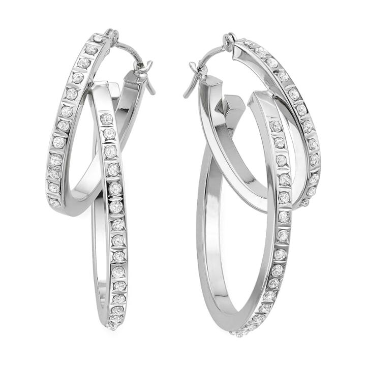 Diamond Fascination&trade; 14k Gold Interlocking Hoop Earrings