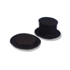 Collapsible Black Top Hat Adult Costume Accessory