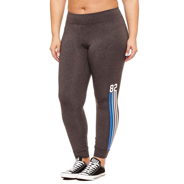 Flirtitude Stripe Jersey Leggings-juniors Plus