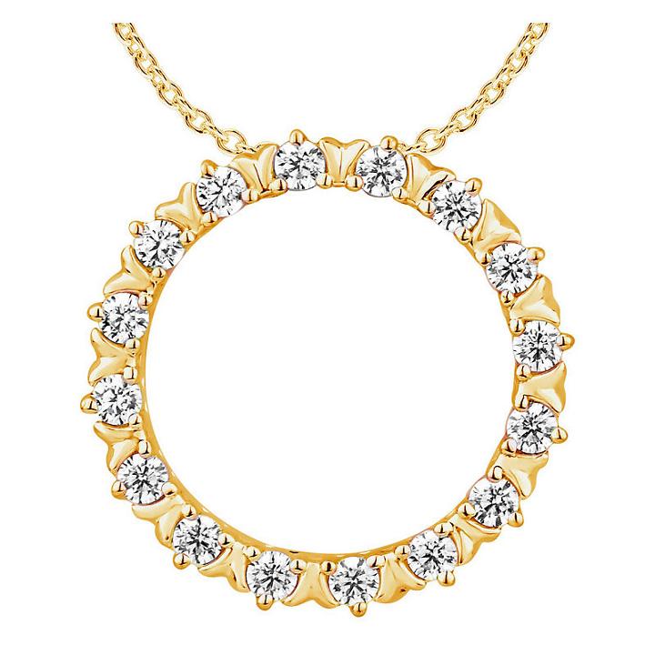 Womens 1/4 Ct. T.w. Genuine Diamond 10k Gold Pendant
