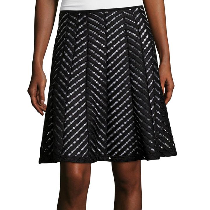 Worthington Spliced Flared Skirt