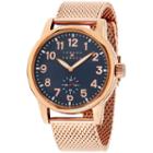 Joseph Abboud Mens Rose Goldtone Strap Watch-ja3193rg648-rgn