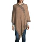 Mixit Sequins Border Fringe Poncho