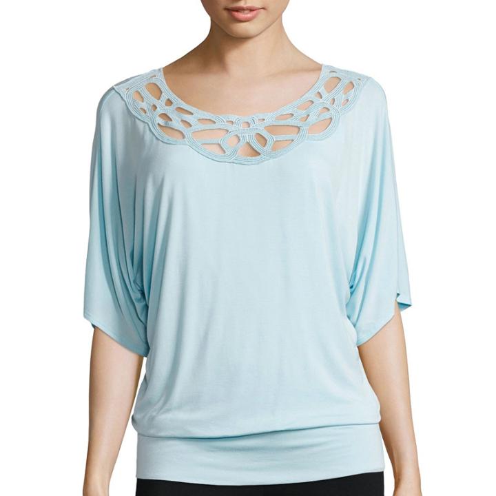 Alyx Dolman 3/4-sleeve Scoopneck Knit Top