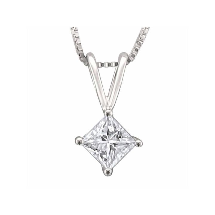 Womens 1/3 Ct. T.w. White Diamond Platinum Pendant Necklace