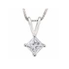 Womens 1/3 Ct. T.w. White Diamond Platinum Pendant Necklace