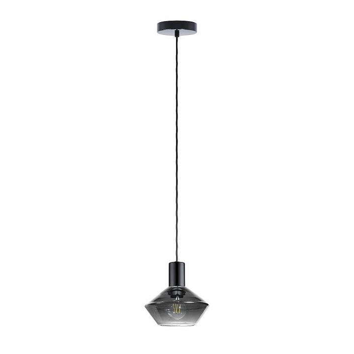 Eglo Ponzano 1-light 8 Inch Black Chrome Mini Pendant Ceiling Light