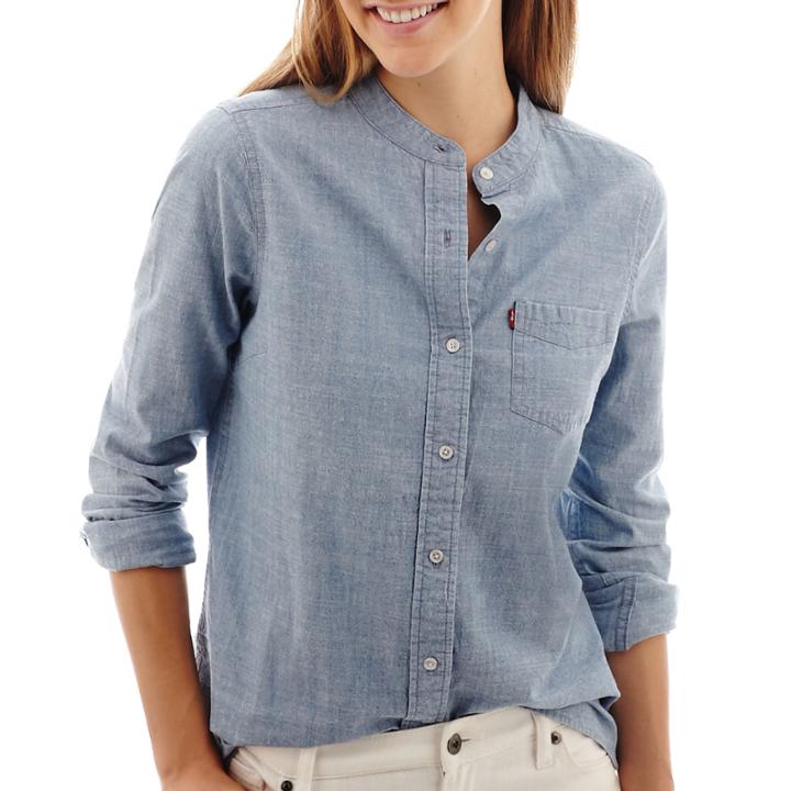 Levi's Long-sleeve Chambray High-low Shirt