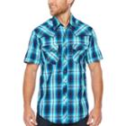 Ely Cattleman Short Sleeve Plaid Bsnap-front Shirt