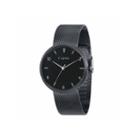 Fjord Mesh Band Mens Black Expansion Watch-fj-3027-33