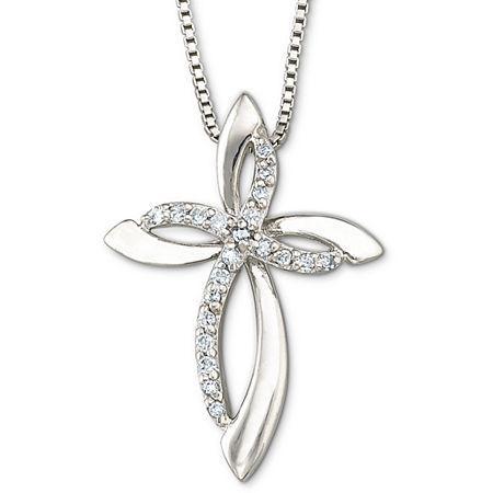 Diamond Cross Pendant Necklace 1/10 Ct. T.w.